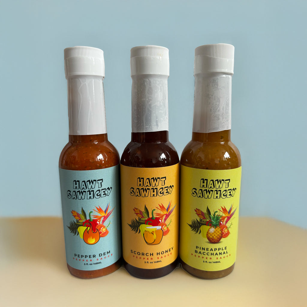 Hawt Sawhcey OG Flavour Set | Spicy, Tropical, Wild - hot sauce - hawt-sawhcey-og-flavour-set-spicy-tropical-wild -